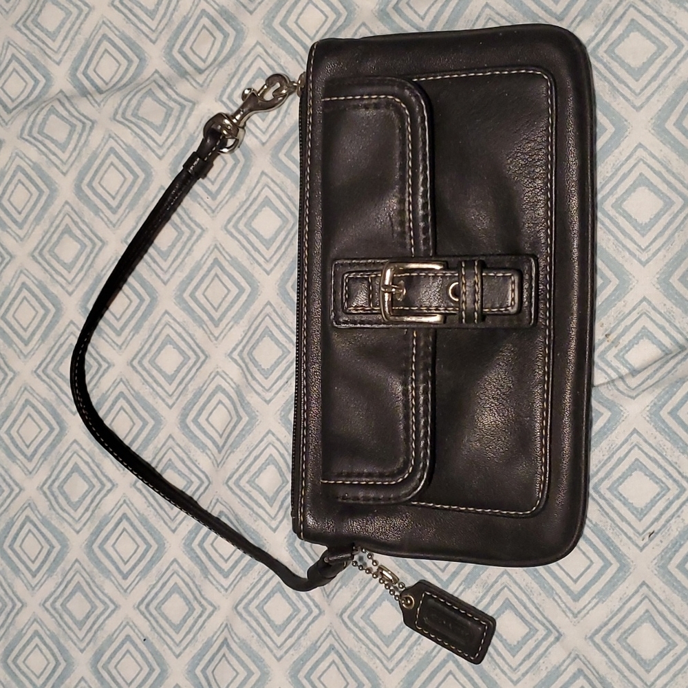 Black Coach Wristlet